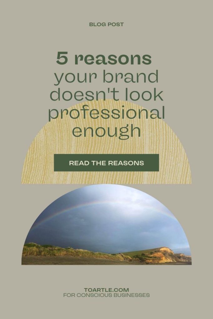 Large quote text - 5 reasons your brand doesn't look professional enough
