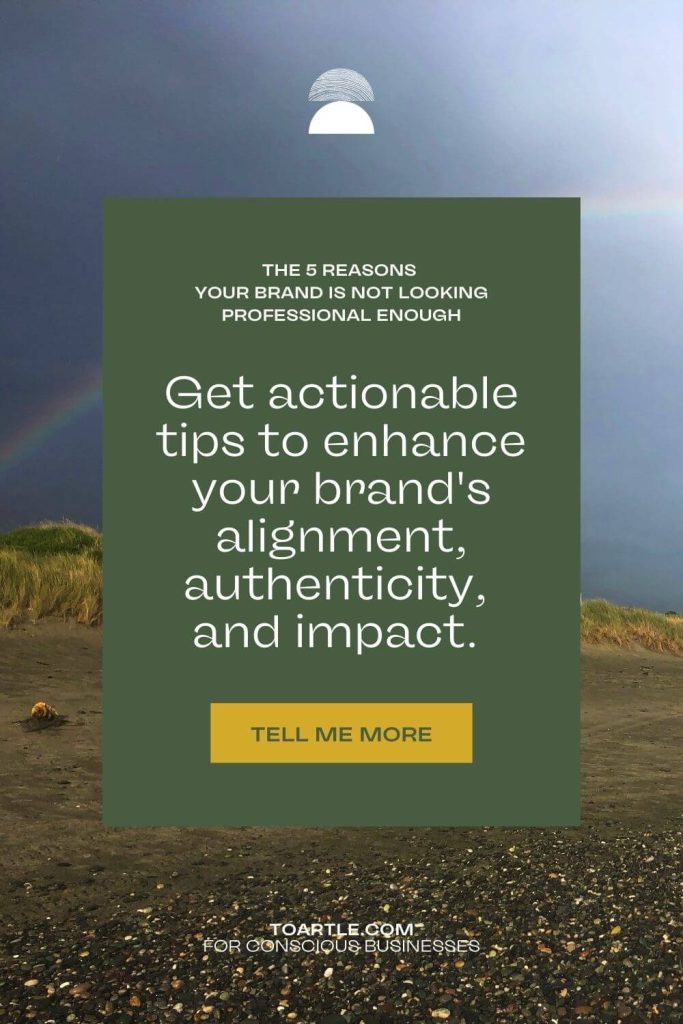 Large quote text - 5 reasons your brand doesn't look professional enough