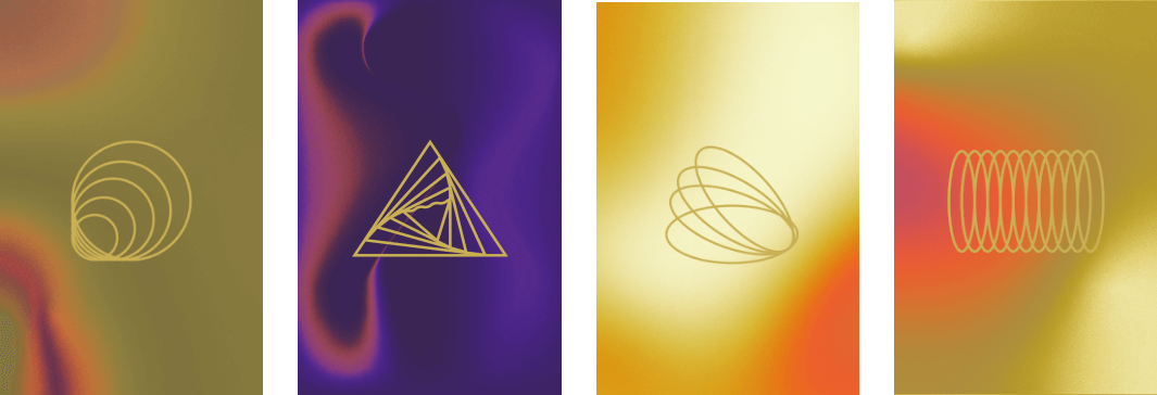 Four textures and graphic shapes
